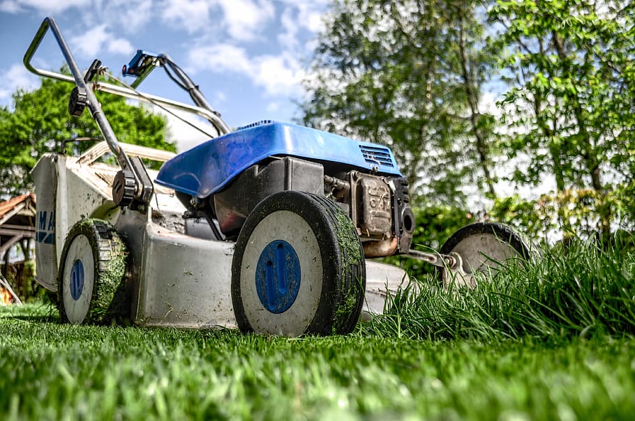 Lawn mowing at a residential property